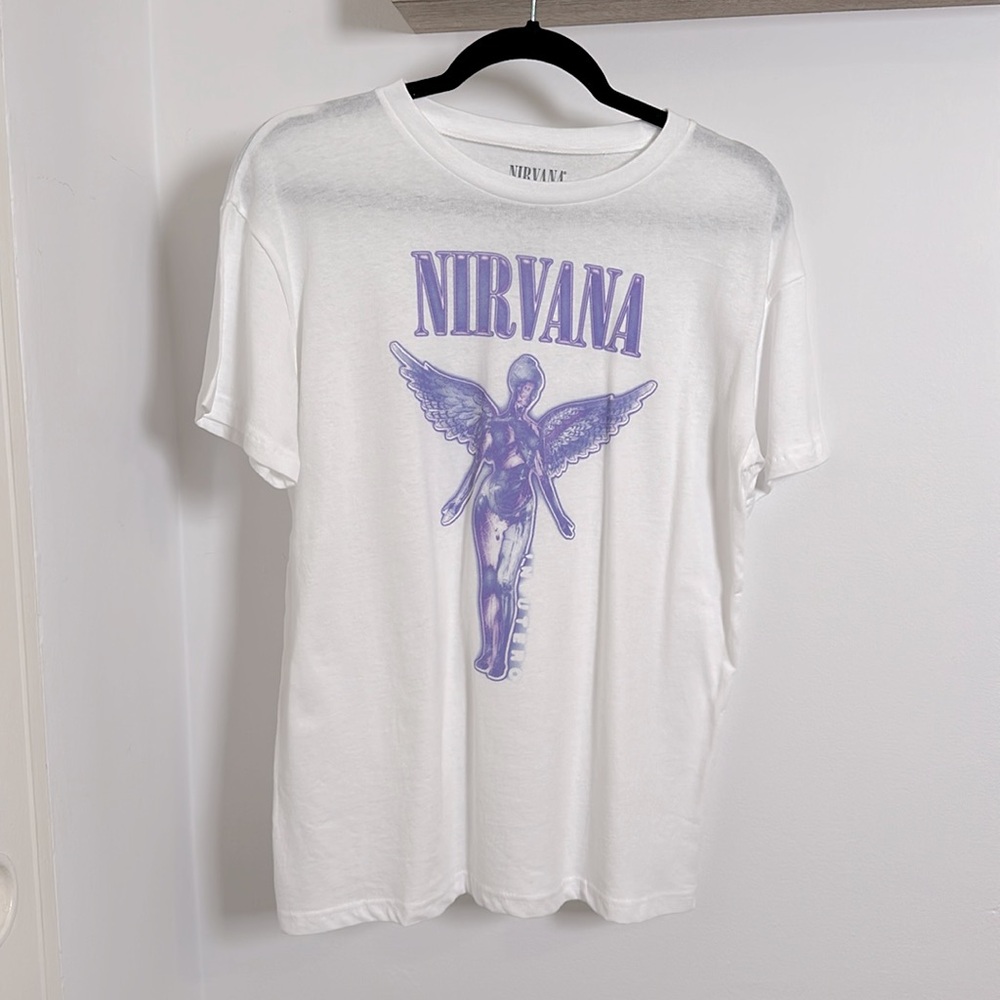 💥 Nirvana Angel Graphic Tee | Amethyst - Picture 2 of 2